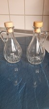 Essig- u. Öl-Kännchen Glas mit Henkel und Korken 15cm