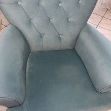 Sessel Blau Sehr Modern und In Guten Zustand mit Beinen Stoffbezug