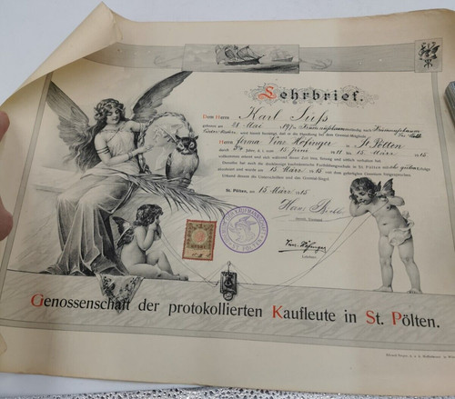 1915 kaufmann lehrbrief - 1915,