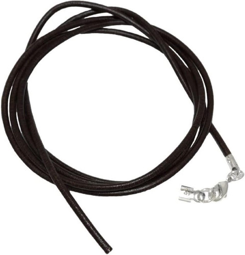 Lederband kette schwarz mm - 2,
