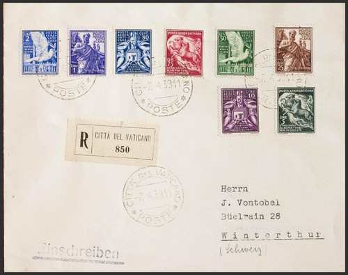 Vatikan umschlag yvert 8 - umschlag,
