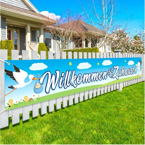 Baby banner blau 300x50cm - baby,