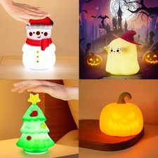 Kinder Nachtlicht Touch LED Nachttischlampe Silikon Nachtlampe Dimmbar NEU