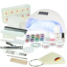 Nagelstudio Set UV Gel Starterset Nagelset Nägel Einsteigerset UV Lampe Weiß