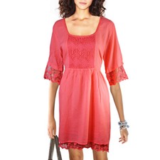 Boho Romantik Lagenlook Shabby Chic Florentiner Spitze Tunika Kleid NEU Gr.40 42