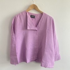 Oska Leinen Tunika Top Gr. 1 UK 10 rosa Lagenlook Shirt Bluse