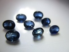 8x Echte Blaue Ovale Saphire