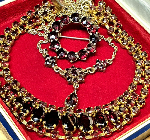 Granat schmuck konvolut - granat,