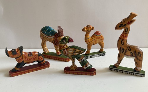 Vintage holz volkskunst tiere - vintage,