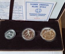 Griechenland: Leichtathletik-EM 1982 in Athen, Silber, orig.verp. 3 Ausgaben, PP