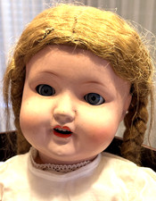 Alte Masse-Kopf-Puppe- Sonnenberger Porzellanfabrik - um 1948 - 57 cm