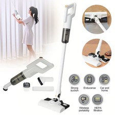 Akku Staubsauger 2in1 Handstaubsauger Bodenstaubsauger Kabellos Staubsauger