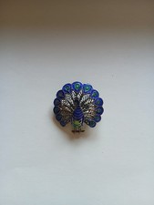 Brosche. Anstecker. Pfau. 835