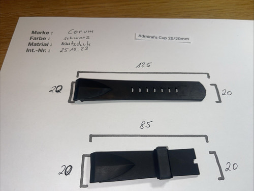 Corum kautschukband 20mm - corum,