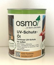 Osmo UV-Schutz-Öl 420 extra farblos seidenmatt 0,75L Holzschutzlasur, Holzlasur 