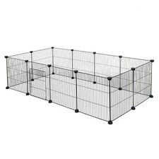 Freigehege Laufstall Laufgitter Metall mit Tür Kleintier wie Kaninchen FL07