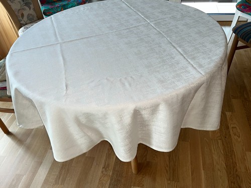 Tischdecke beige oval 195 - oval,