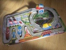 Highway Set Welby TOP ZUSTAND Blechspielzeug Autobahn Spielbahn Set 2Autos Retro