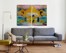 2x Kunstwerk Diptychon