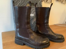 Lemargo Stiefelette gefüttert Lammfell 37 Profilsohle braun (ebano)