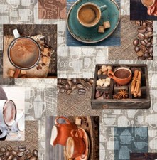 PVC Tischdecke Cafea Kaffee