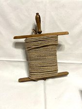 Antike Wäschespindel Holz Spindel Haspel mit Leine ca. 45 m 40er/50er Jahre 