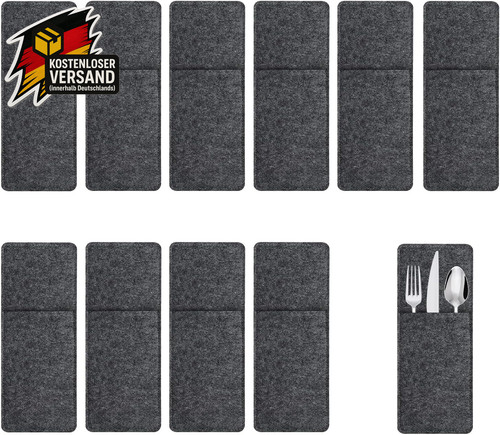 Bestecktaschen filz set - set, 10