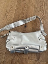 Top Damen Handtasche Schultertasche Tasche Silber