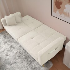 Schlafsofa Schlafcouch mit Bettfunktion Klappsofa 2 Sitzer Sofa für kleine Räume