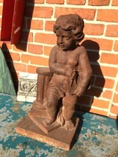  Skulptur Figur Steinfigur Gartenfigur Parkfigur Zinkguß Brunnen Plastik