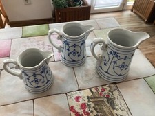 Bavaria US Zone Strohblume indisch blau Kännchen, Winterling Vase, Vintage!