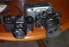 Konvolut Vintage Kamers KONICA,REVEU,CANON