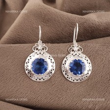 Sterling Silber Runde Tansanit