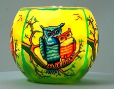 Windlicht Eulen am Tag