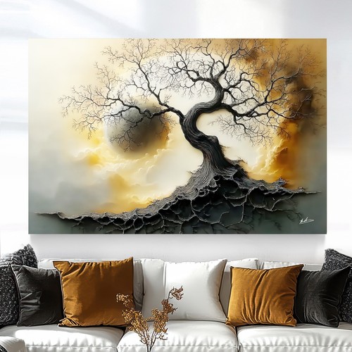Leinwand bild landschaft baum - leinwand,