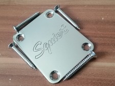 Fender Squier / Mustang NECK PLATE /  Chrom / 2018