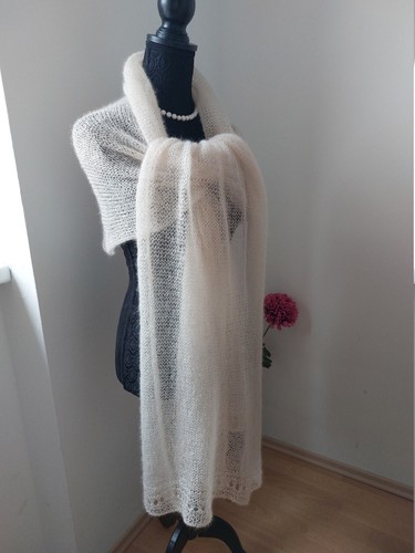 Stola mohair seide ivory - seide,