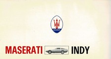PROSPEKT:   MASERATI   " INDY "   (4200 ccm , 260 PS)  -  1968 !  =  SEHR RAR !