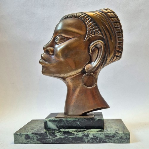 Bronze skulptur afrikanischer - ,