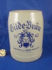 Alter Bierkrug GILDE BRÄU Hannover 0,5L. altes Logo Bier Brauerei selten rar