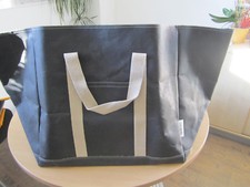 UASHMAMA Tasche schwarz Shopper Einkauftasche Transport xxl H 50 cm Papier /P