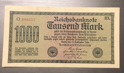 Banknote reichsbanknote 1000 - banknote,,