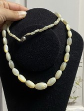 Vintage Perlmutt Kette 925 Silber Verschluss