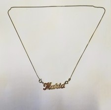 Collierkette mit Name Maria, 333-er Gelbgold