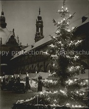 Dresden Striezelmarkt Stallhof Turm Katholische Hofkirche Nachtaufnahme
