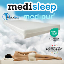 Comfort Rollmatratze Schaumstoff Bezug Medipur 130 x 190 x 15cm Härtegrad 1