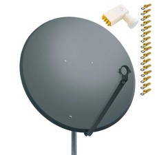 PremiumX TV SAT Anlage 100cm Satelliten Schüssel Antenne Offset Spiegel Octo LNB