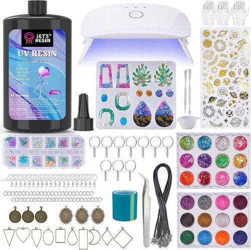 Resin set mit lampe - set, uv