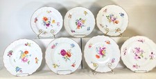 Set of 7 x antique Meissen
