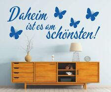 Wandtattoo Flur Daheim ist es am schönsten! Wandsticker Spruch Willkommen